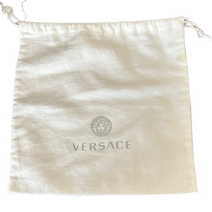 Versace Cream Drawstring Dustbag with Medusa Logo - EUC Fits Small Clutch